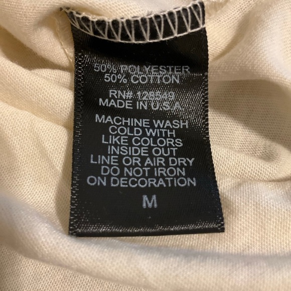 Aviator Nation Heart Print Boyfriend Tee in vintage white and pink, M, NWT! - Picture 6 of 9